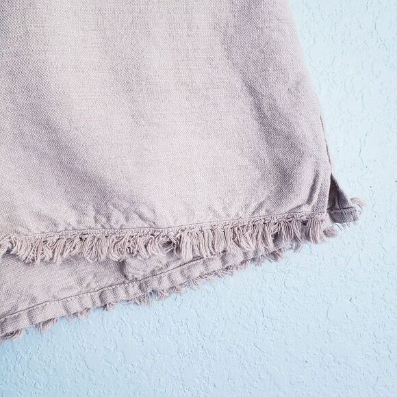 LOFT Tan Neutral Linen Raw Hem Rivieria Shorts - Picture 2 of 7